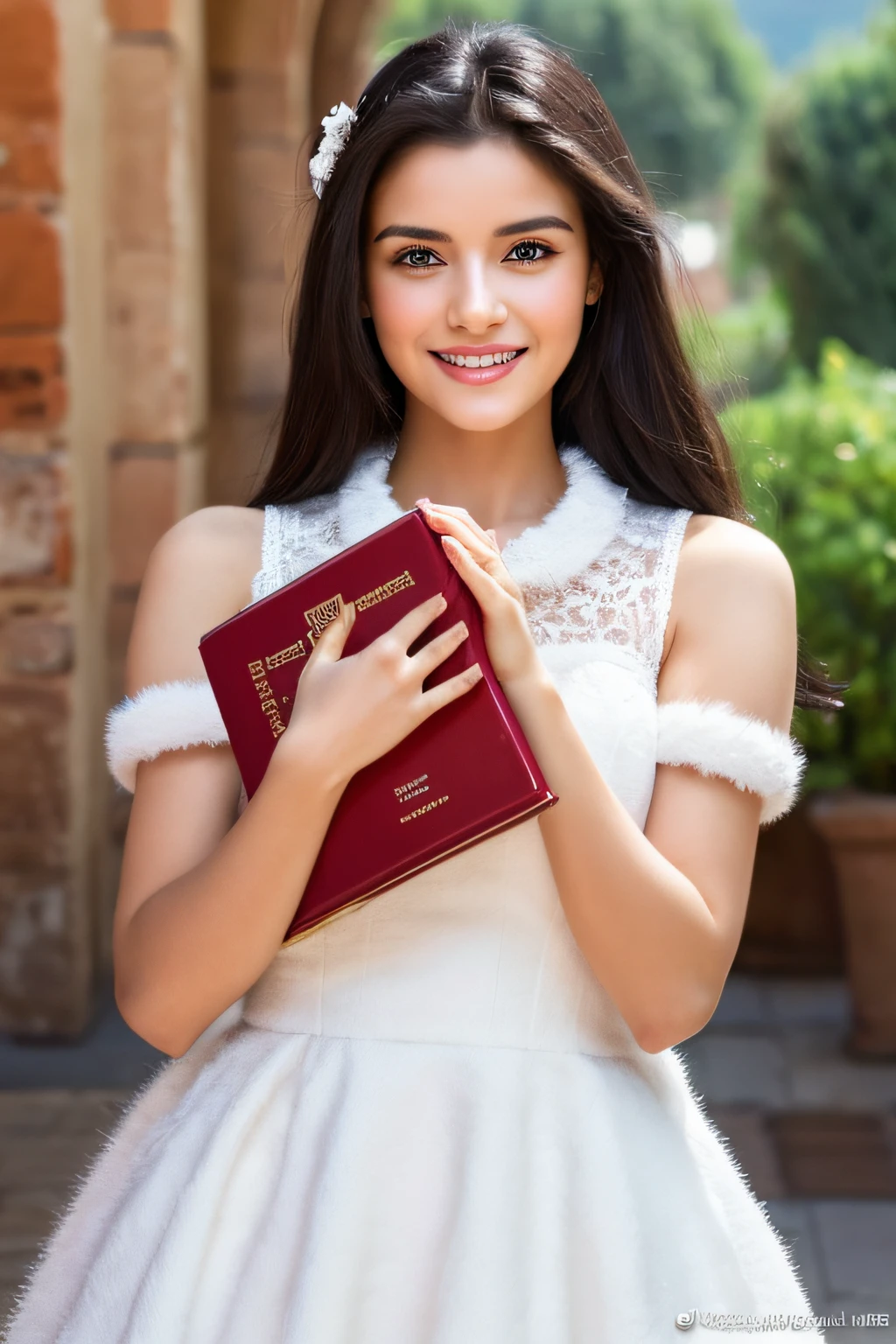 Cute puppy. Beautiful puppies. adorable puppy. Portrait of a woman in a white dress, Holding a book with delicate hands, Express beauty and power. Detailed portrait of an indigenous woman in cartoon style, With beautiful eyes, Quick brush strokes and vibrant colors. Cute puppy. Beautiful puppies. Masterpieces of cute puppies, With red and white fur. Italian girl posing, Detailed face, Dark hair, athletic bodies, Wearing red flannel and jeans. Soft hair, Happy smile, Cute Italian.
