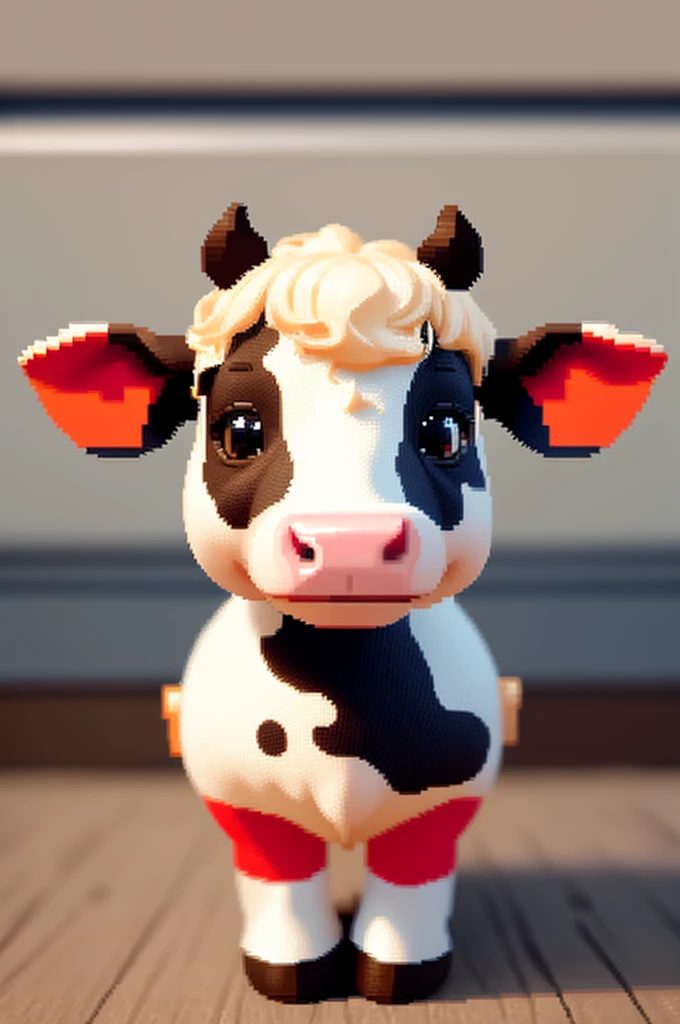 A cute cow, pixel art, PixArFK,