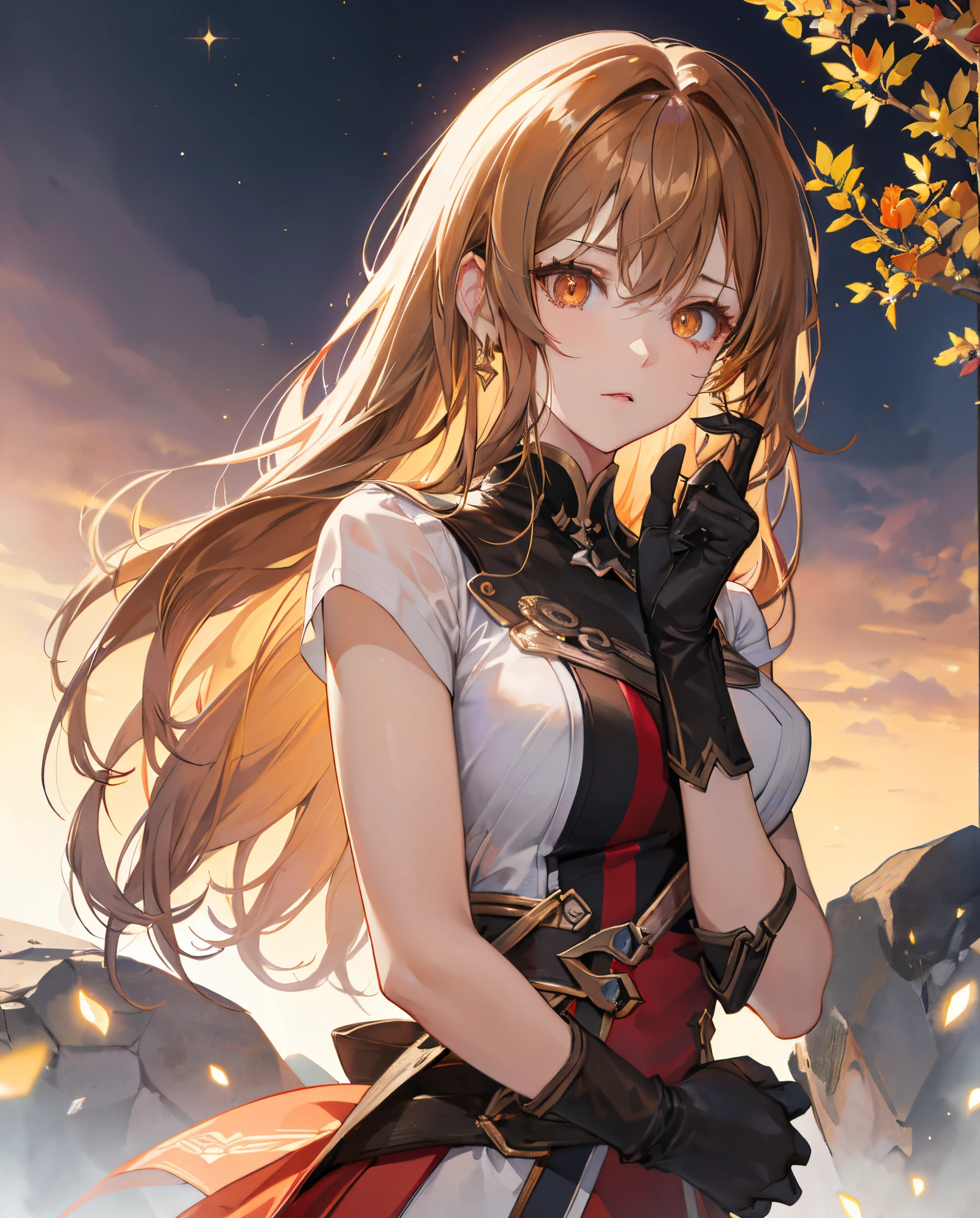 anime girl with long hair and gloves holding a gun, ayaka genshin impact, from girls frontline, keqing from genshin impact, fine details. girls frontline, ayaka game genshin impact, cushart krenz key art feminine, shadowverse style, portrait of a female anime hero, girls frontline universe, girls frontline style, epic light novel art cover