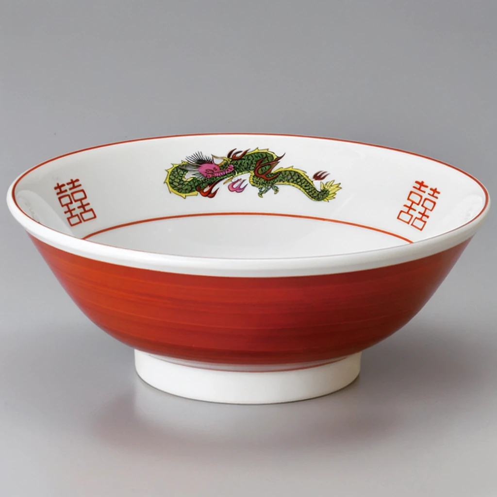 There is a red and white bowl with a dragon painted on it., bowl, inspired by Katsushika Ōi, dish, reddish, by Unkoku Togan, set 1 8 6 0, by Kanō Tan'yū, Inspired by Kiyoshi Saito, inspired by Miyagawa Chōshun