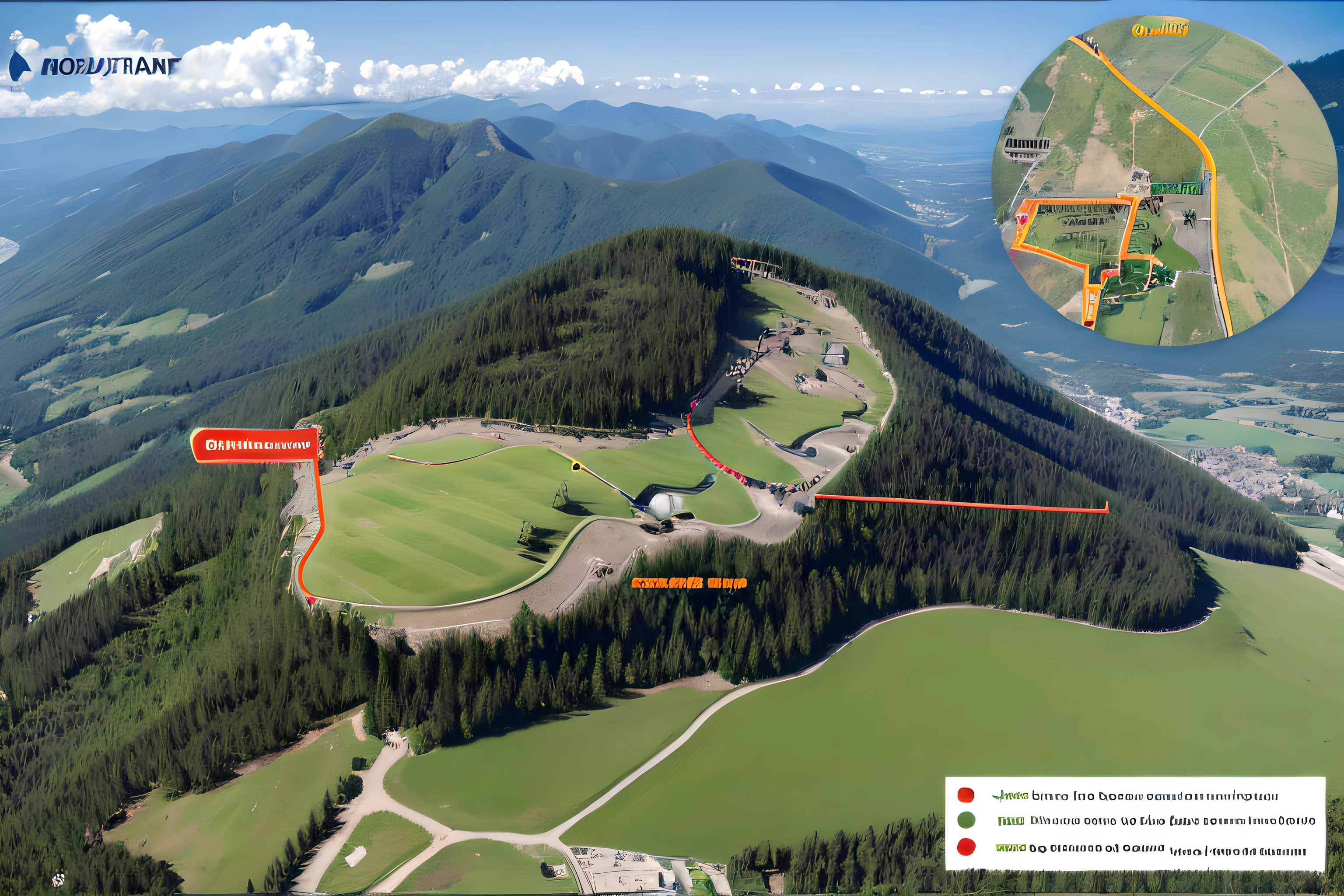 ，Location map of 3 mountaintop military targets