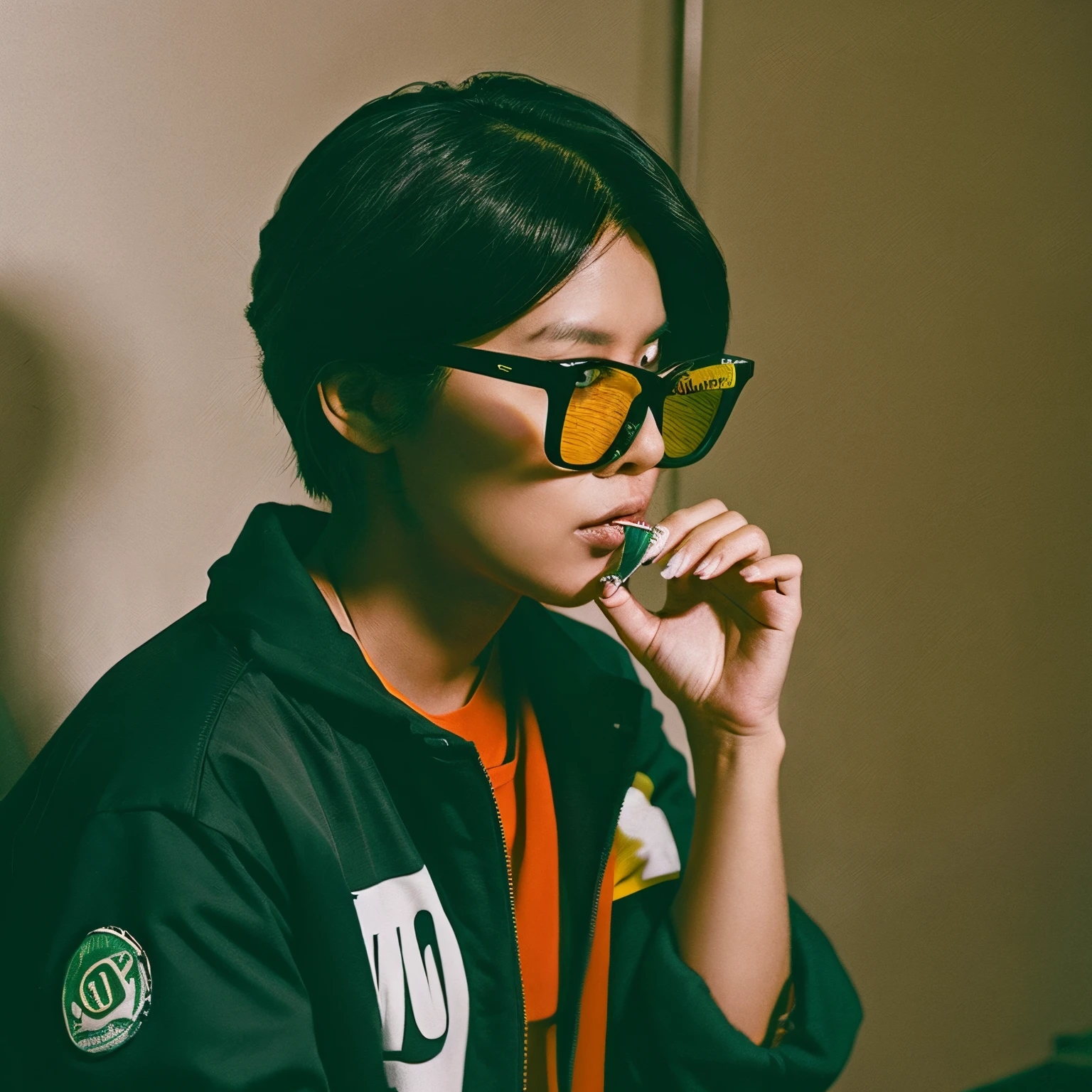 Two block seven-three division、smoking cigarettes、novelist、Wearing glasses、quiet