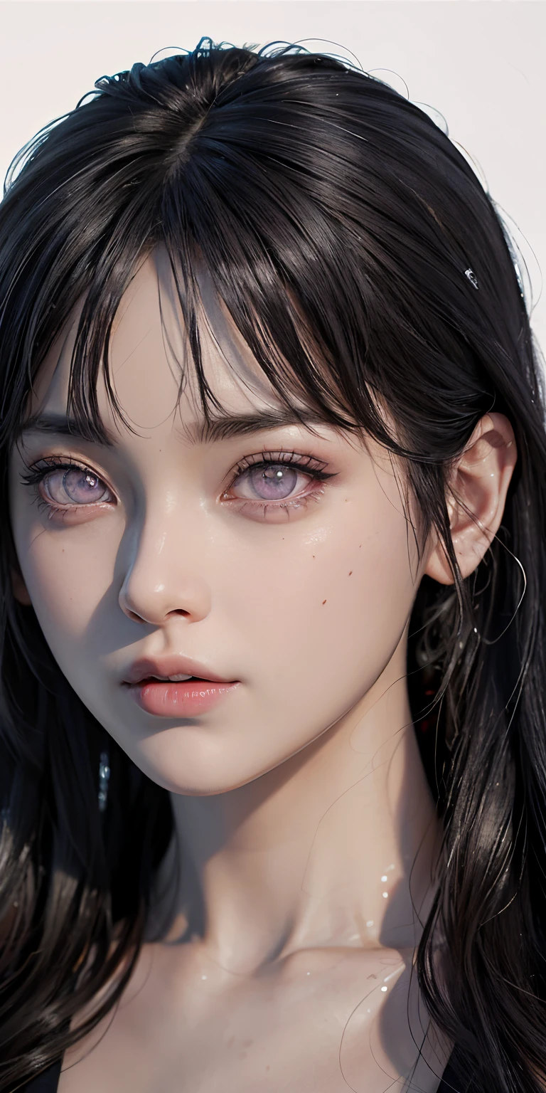 photorealistic, high resolution, soft light,1women, solo, hips up, shinning skin, (detailed face), jewelry, tattoo , Hinata, beautiful face, detail face, realistic face, purple eyes, detail eyes, realistic eyes, pink lips, realistic lips,Best Quality, Masterpiece, Ultra High Resolution, (Realistic: 1.4), Original Photo, Side Light, Fine Beautiful Eyes: 1.2, Masterpiece* Portrait, Realism, 1 Girl, Ultra Detailed , perfeck ,Hinata Hyuga ,photo realistic,anime realistic,realisticstayl,