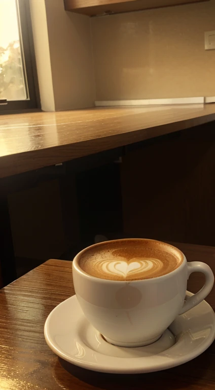 there a cup of coffee on a saucer on a table, hot coffee, cup of coffee, morning coffee, coffee cup, coffee, huge cup of coffee, hot cocoa drink, cappuccino, drinking a cup of coffee, morning, steaming coffee, hard morning light, with a cup of hot chocolate, sitting on a mocha-colored table, morning golden hour