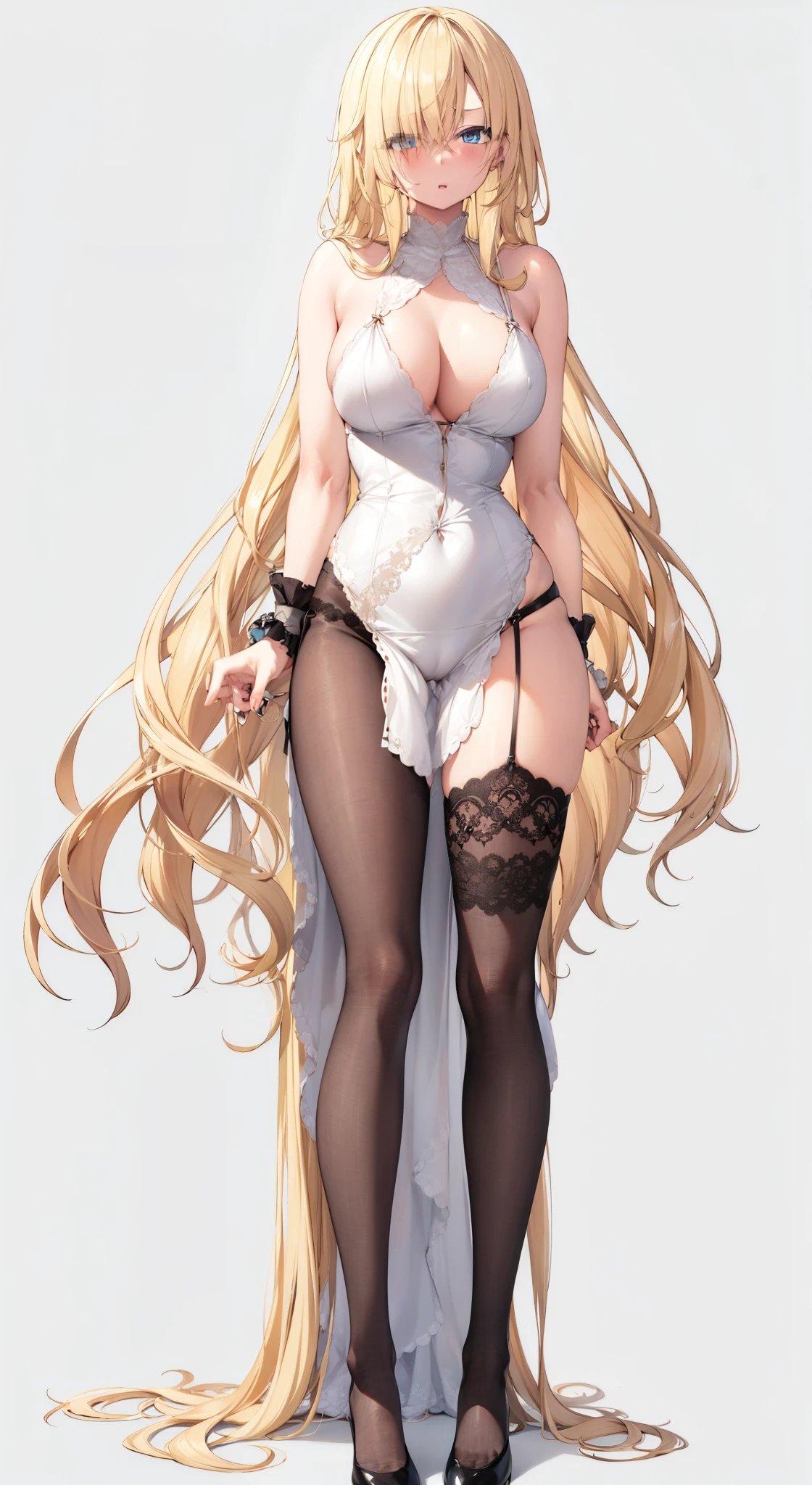 Long blonde hair,age wife,Bigchest