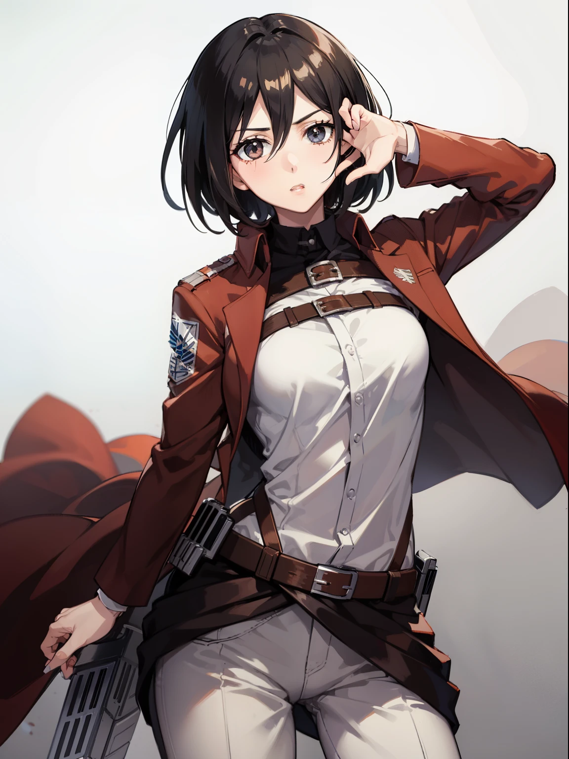 Mikasa_Ackerman，uma menina，soio，biquini，seios grandes，sozinho，Mikasa_Ackerman