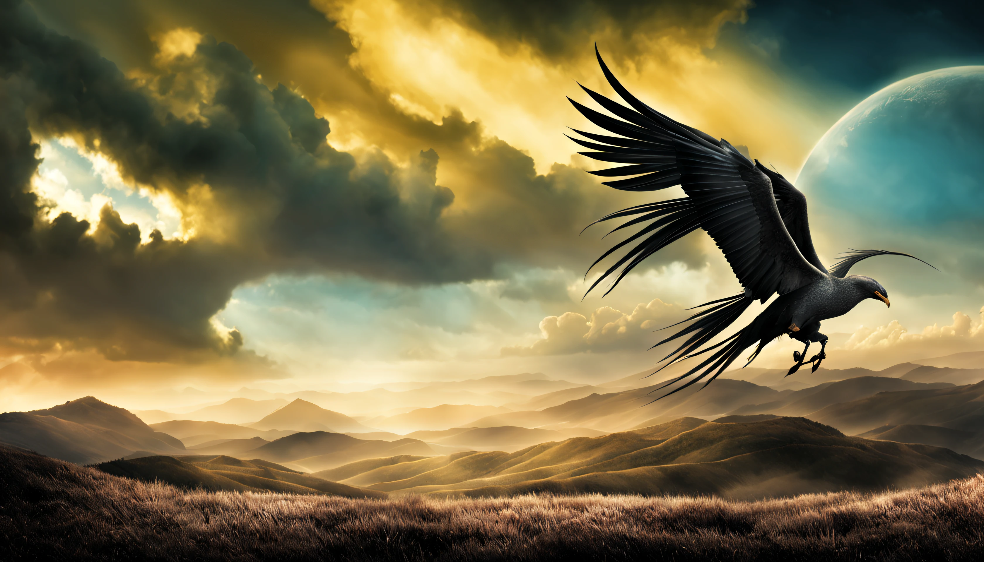Fantastical ren Mystical Background with 逼真 Fantasia