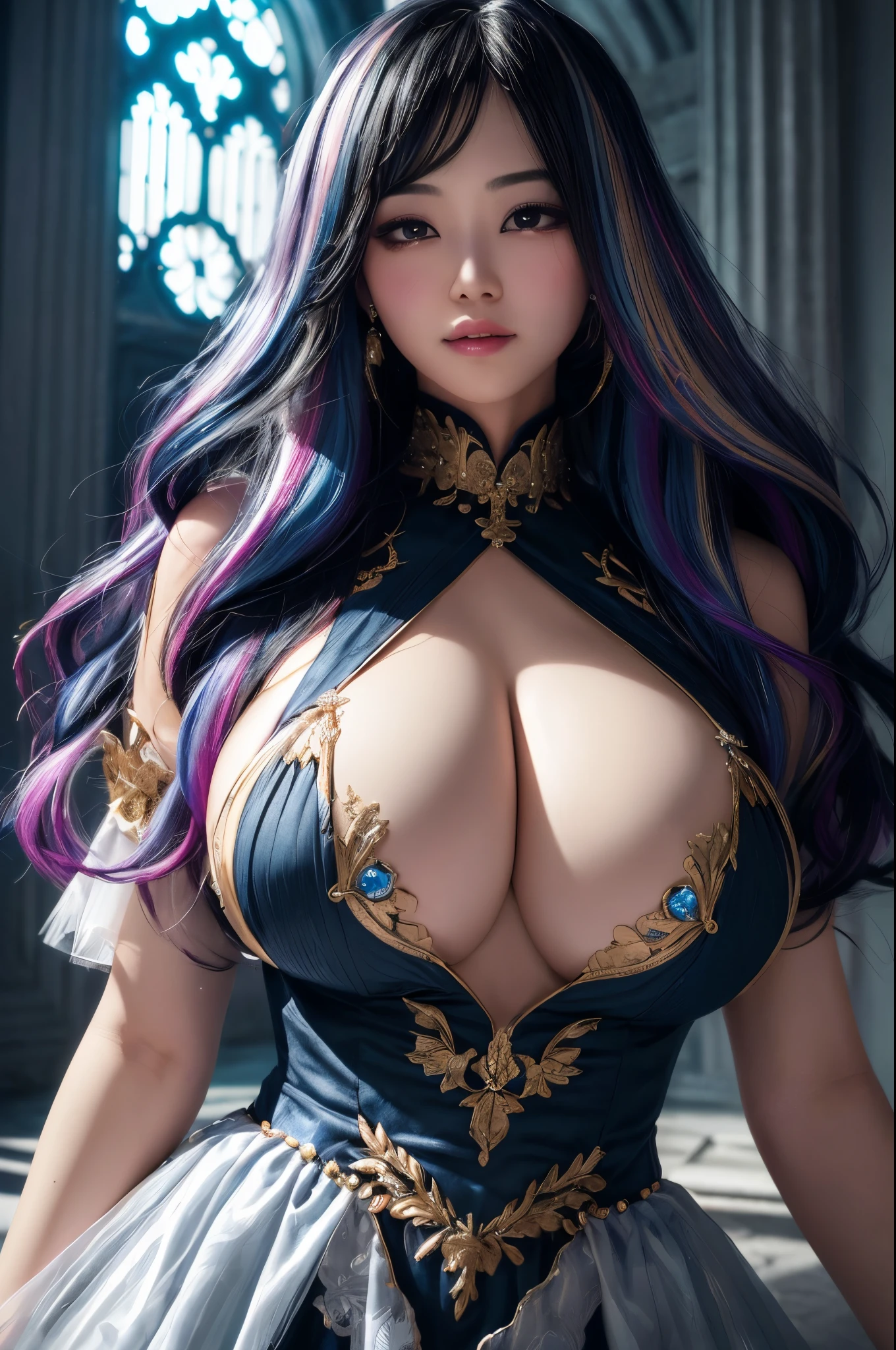 Raped woman with long black and purple hair posing in corset, splendid , japanese goddess, Beautiful fantasy empress, Cinematic Burst Shot, Very detailed goddess shots, Enchanting anime girlBeautiful fantasy empress)), Anime goddess, Beautiful seductive anime woman, irelia from league of legends, 8k high quality detailed art, asian hyperdetailed, (Very delicate details), [32K HD], japanese goddess, cute seductive smile, smooth translucent white skin
