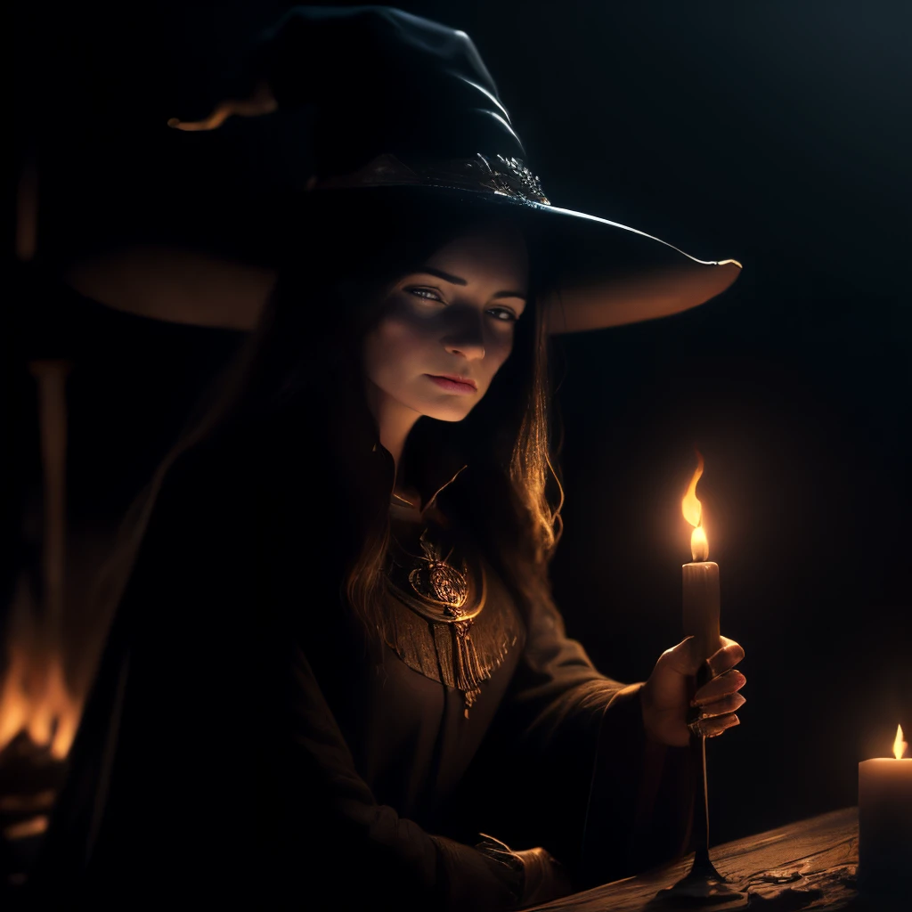 (oil painting,classic oil painting:1.2),(best quality,4k,highres,ultra-detailed,realistic:1.37),(witch:1.1),(sitting beside a bonfire:1.1),(detailed facial features),(mysterious atmosphere),(dark and eerie ambiance),(vivid colors),(fine brushstrokes),(creepy yet enchanting),(flickering firelight),(intense shadows),(mystical elements),(hauntingly beautiful),(dramatic composition)