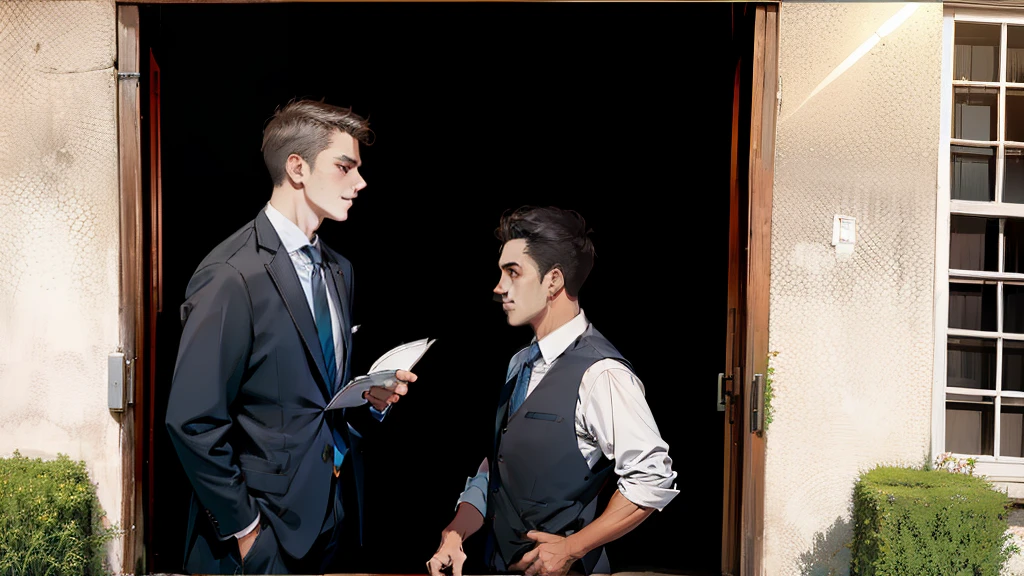 salesman and customer