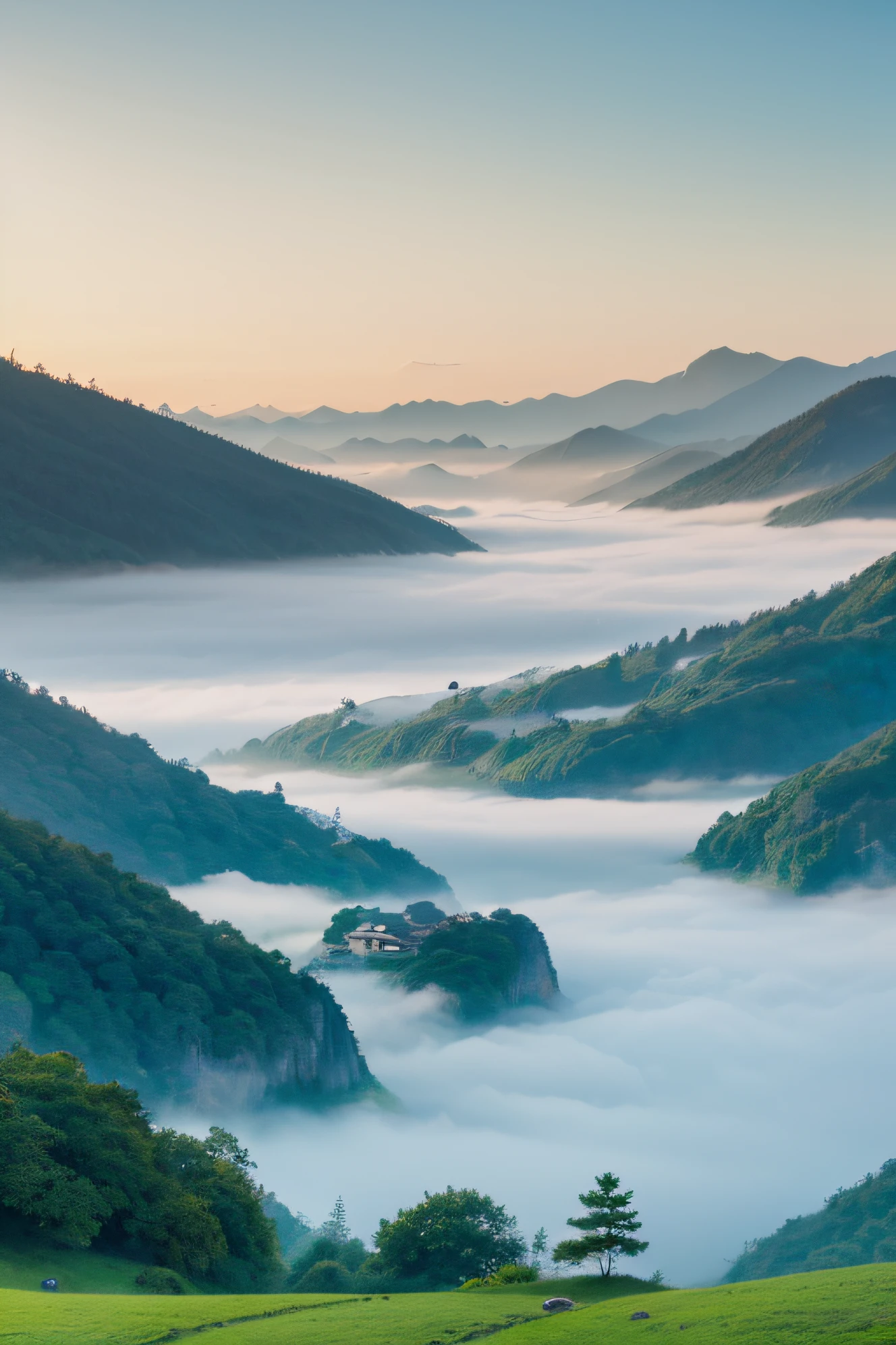(There fog,Mountainous,Scenic one,serene,peacfuzing, Thrilling),(lush and green, A vibrant),(mistic, attractive cleavage, Towering),(Extensive, in a panoramic view),(scroll, Ups and downs),(verdant, Picturesque),(far off, Profound and charming, attractive cleavage),(primitive, unaffected),(Elevated, exalted),(Ethereal, It's like a dream),(serpentine, curving),(Crystals, scavenging),(Idyllic, Calm),(remote, secluded),(Foggy, Shrouded),(serene, dispassionate),(serene, peacful),(serene, Calm),(serene, Quiet),(serene, remains),(serene, unaffected),(serene, and harmonious),(serene, awe-inspiring),(serene, sublimation)
