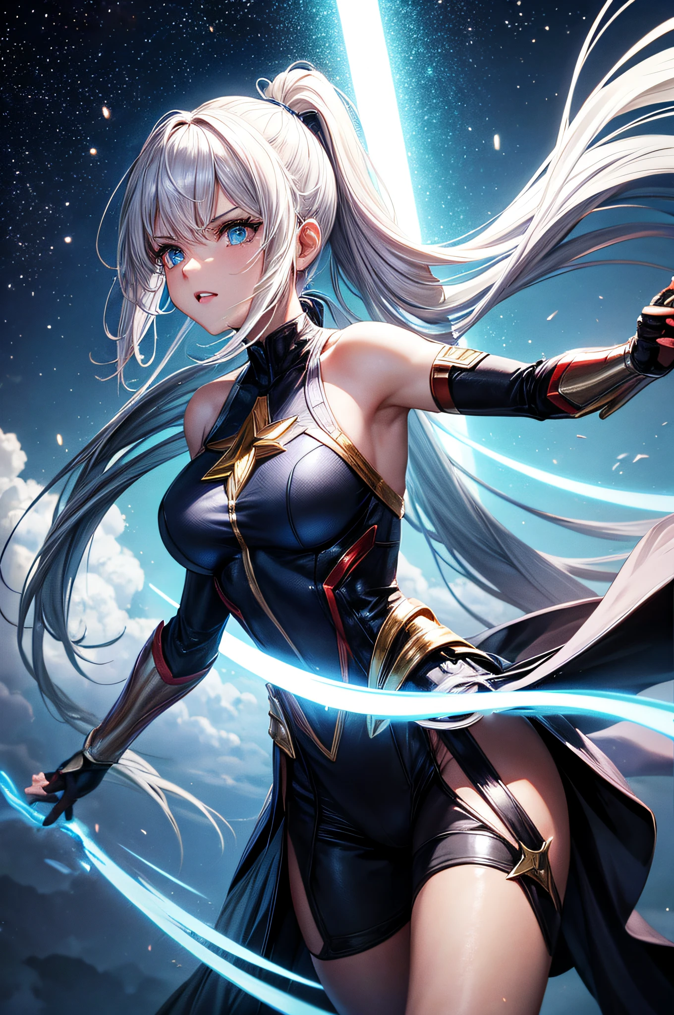 super powers,Marvel heroes,Uma personagem feminina,longponytail,silber hair,Heteropupil,Full of prunes,kosmos,