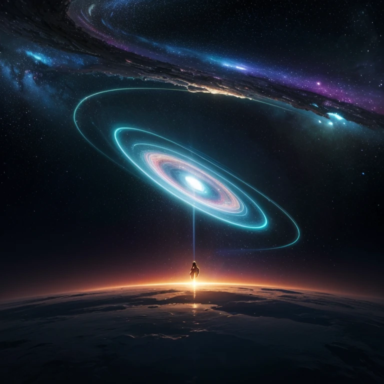 (best quality,4k,8k,highres,masterpiece:1.2),ultra-detailed,(realistic,photorealistic,photo-realistic:1.37),a traveler stepping into a mesmerizing wormhole,exploring the unknown,futuristic technology,outer space adventure, interdimensional journey,infinite possibilities,dazzling light effects,cosmic energy,scientific breakthrough,colorful psychedelic patterns,vortex of swirling colors,glowing portal,curved spacetime,gravity bending phenomenon,mysterious and awe-inspiring,intergalactic exploration,extraterrestrial landscapes,transcending time and space,Parallel universes,star-filled void,blurring boundaries between dimensions,alternate realities emerging,cosmic spectacle,grandiose scale,galactic wonders,interstellar travel,otherworldly experience,limitless imagination,mind-bending visuals,astronomical phenomena,otherworldly beings,exploring the fabric of the universe,revelation of cosmic secrets,infinite knowledge and discovery,awe-inspiring brilliance,endless possibilities of the universe, gravity-defying adventure