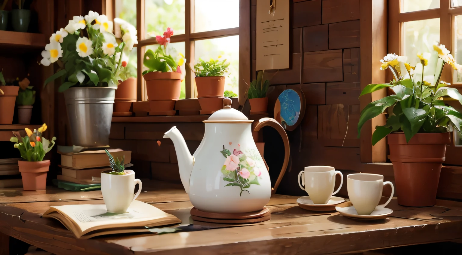 a plant, tropical garden, warmth, healing, blossom flower, day, rays of sunshine, Connor