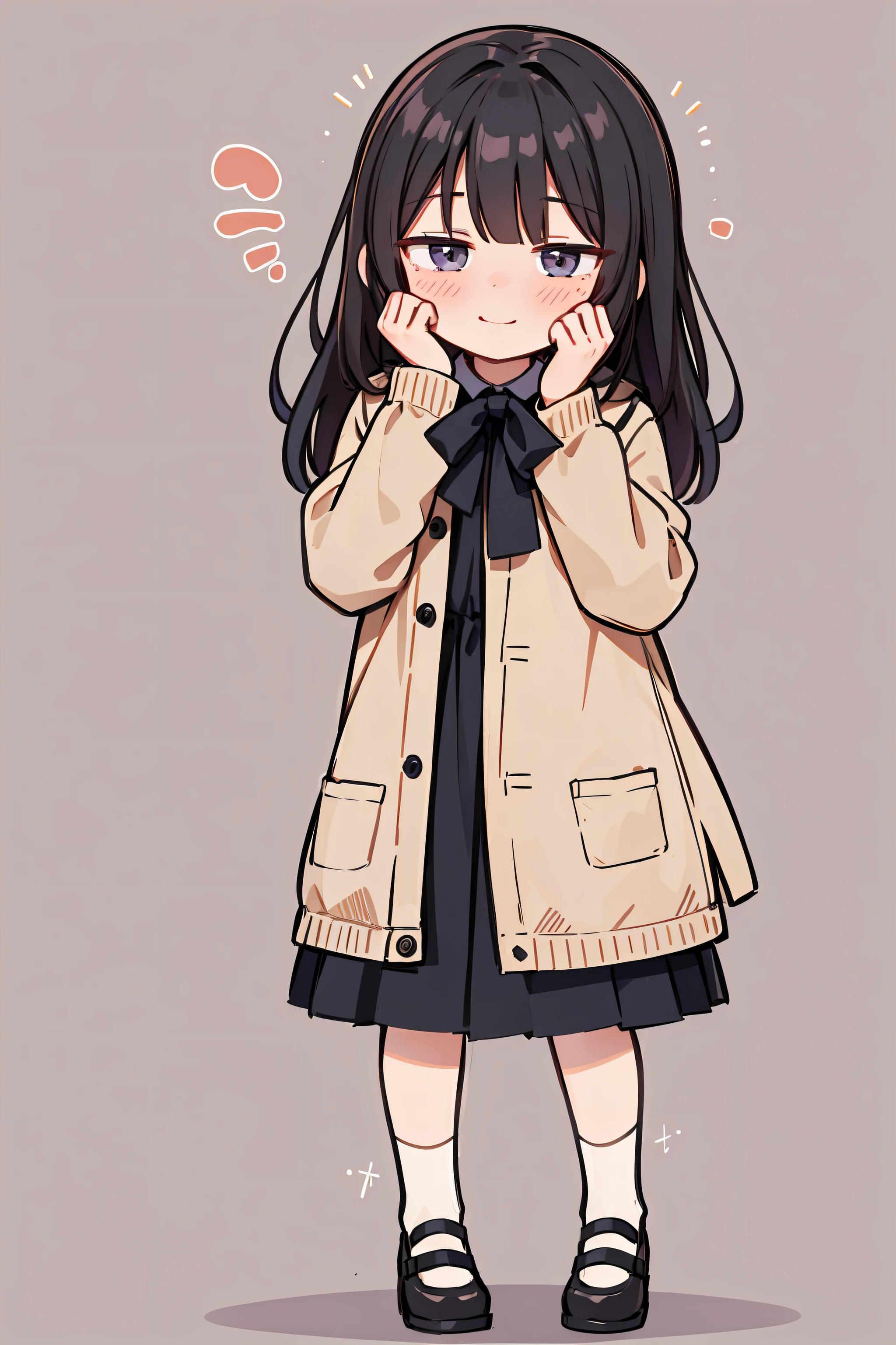 young pretty woman, hide face by hand, embarrassed expression, smile:0.2, full body
