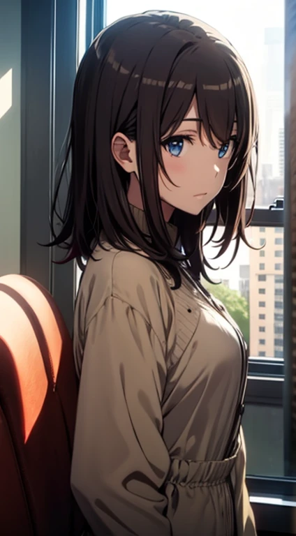 girl with、by the window、Best Quality