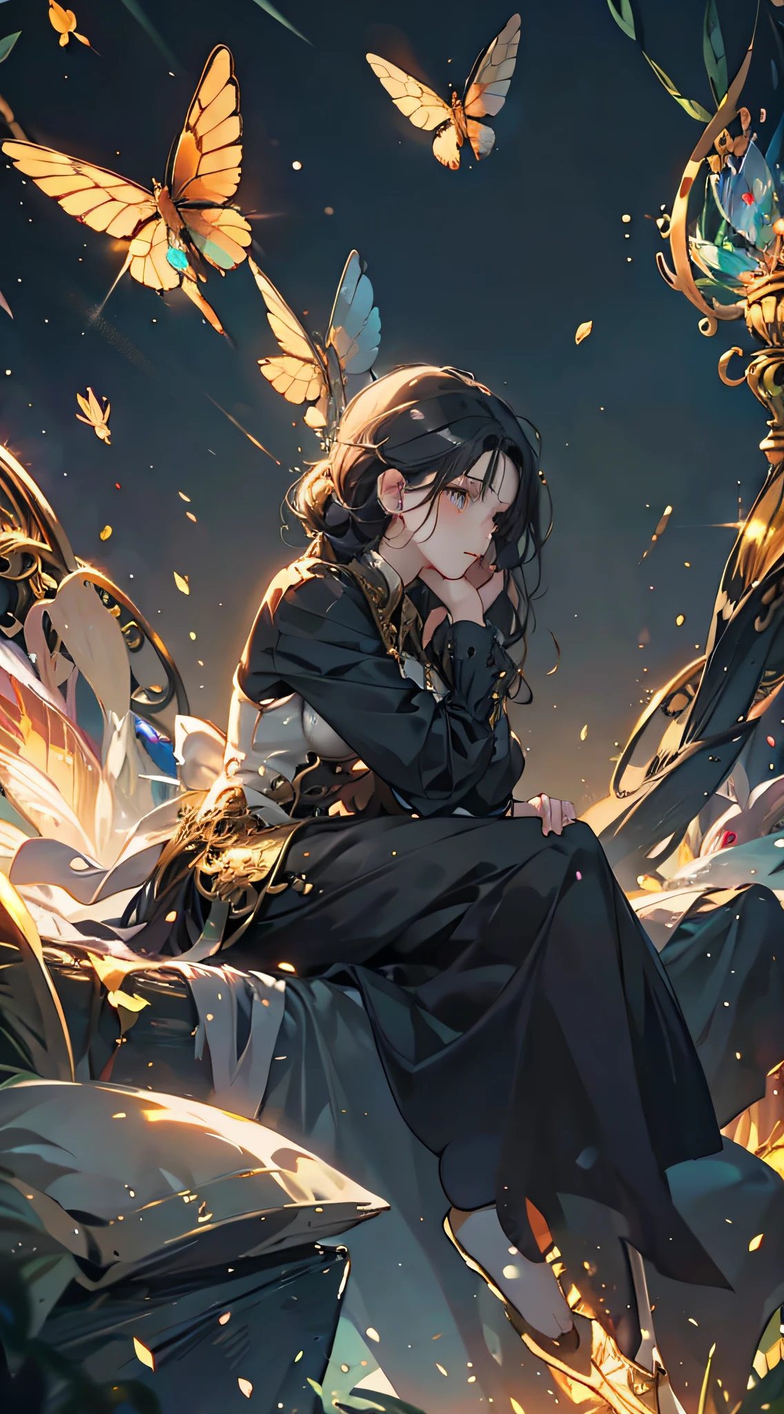 (masterpiece, top quality, best quality, official art, beautiful and aesthetic:1.2), (1girl:1.3), (fractal art:1.3)