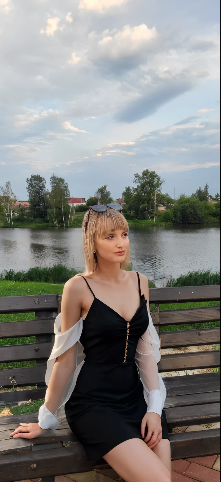 black dress with sleeves , Elegant