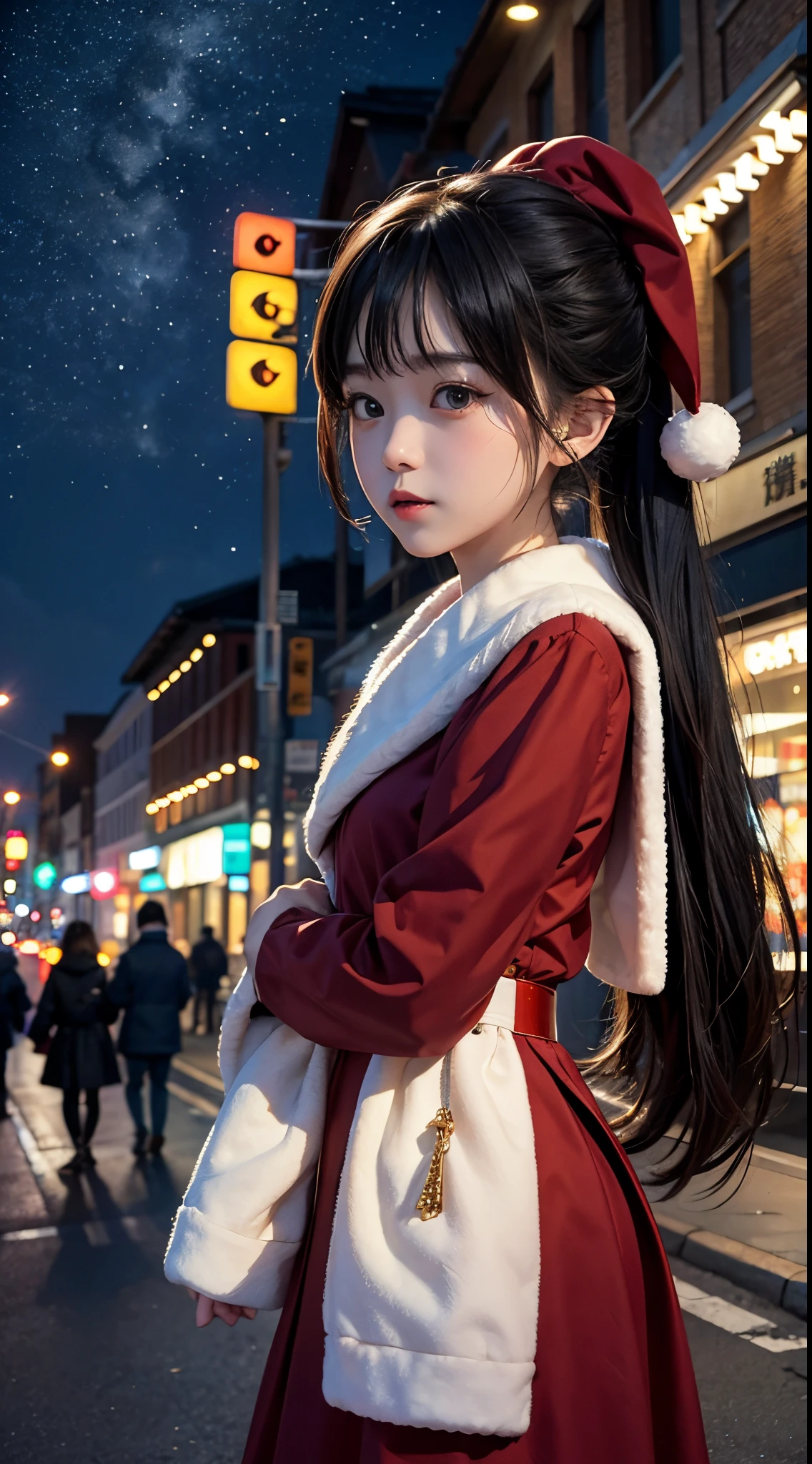 Christmas 、1人、On the street at night、The stars are beautiful、