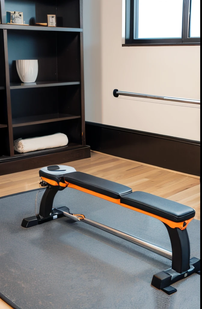 A furniture-style fitness equipment,Use indoors,One product can meet 2 fitness needs,Such as barbell,Jump rope, etc,Compact and easy to store,seriation,multifunction,Product design