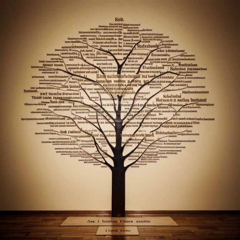 A tree of words which indicates the significant role of meaning and translation role to communicate