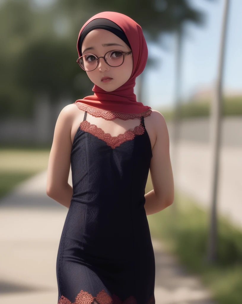 (((HIJAB MALAY GIRL))), masutepiece, High quality, UHD 32K, Realistic face, Realistic skin feeling , A Japanese Lady, 8 *********, ****** Girl, Very cute and baby-like face, (((FLAT CHEST))), (MATRIX WORLD), ((look In front  at the camera and SADNESS)), (((LITTLE GIRL))), (((CUTE GIRL))), ((PINK NIPPLES)), ((TRANSPARENT)), ((PINK LIPS)), ((LACE)), ((TRANSPARENT)), ((SPECTACLES)).