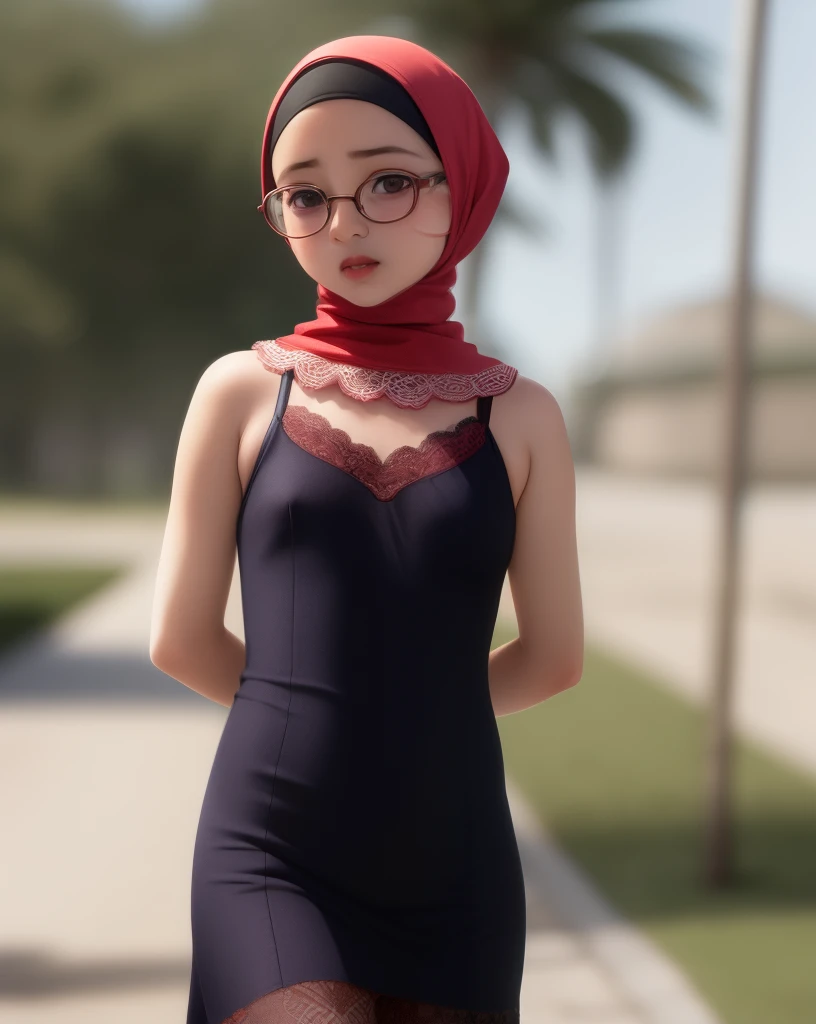 (((HIJAB MALAY GIRL))), masutepiece, High quality, UHD 32K, Realistic face, Realistic skin feeling , A Japanese Lady, 8 , Little Giry cute and baby-like face, (((FLAT CHEST))), (MATRIX WORLD), ((look In front at the camera and SADNESS)), (((LITTLE GIRL))), (((CUTE GIRL))), ((TRANSPARENT)), ((RED LIPS)), ((LACE)), ((TRANSPARENT)), ((SEXY DRESS)), ((SPECTACLES)), ((NIPPLES)).