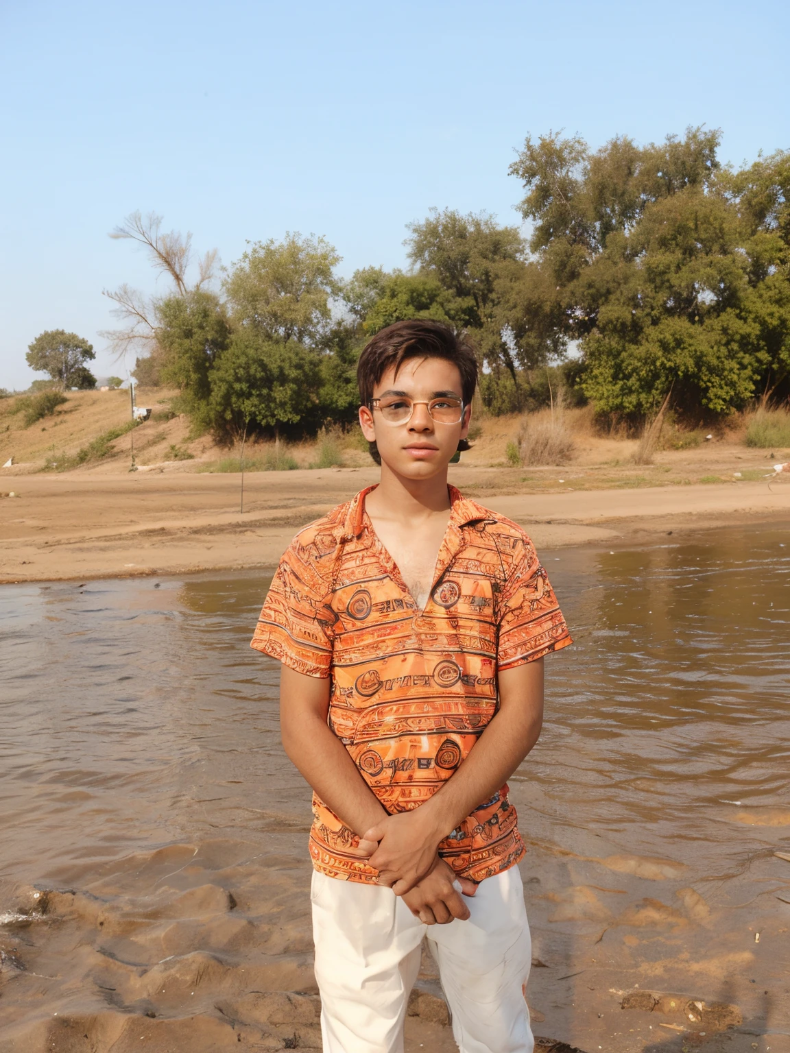 A boy with bike and goggle