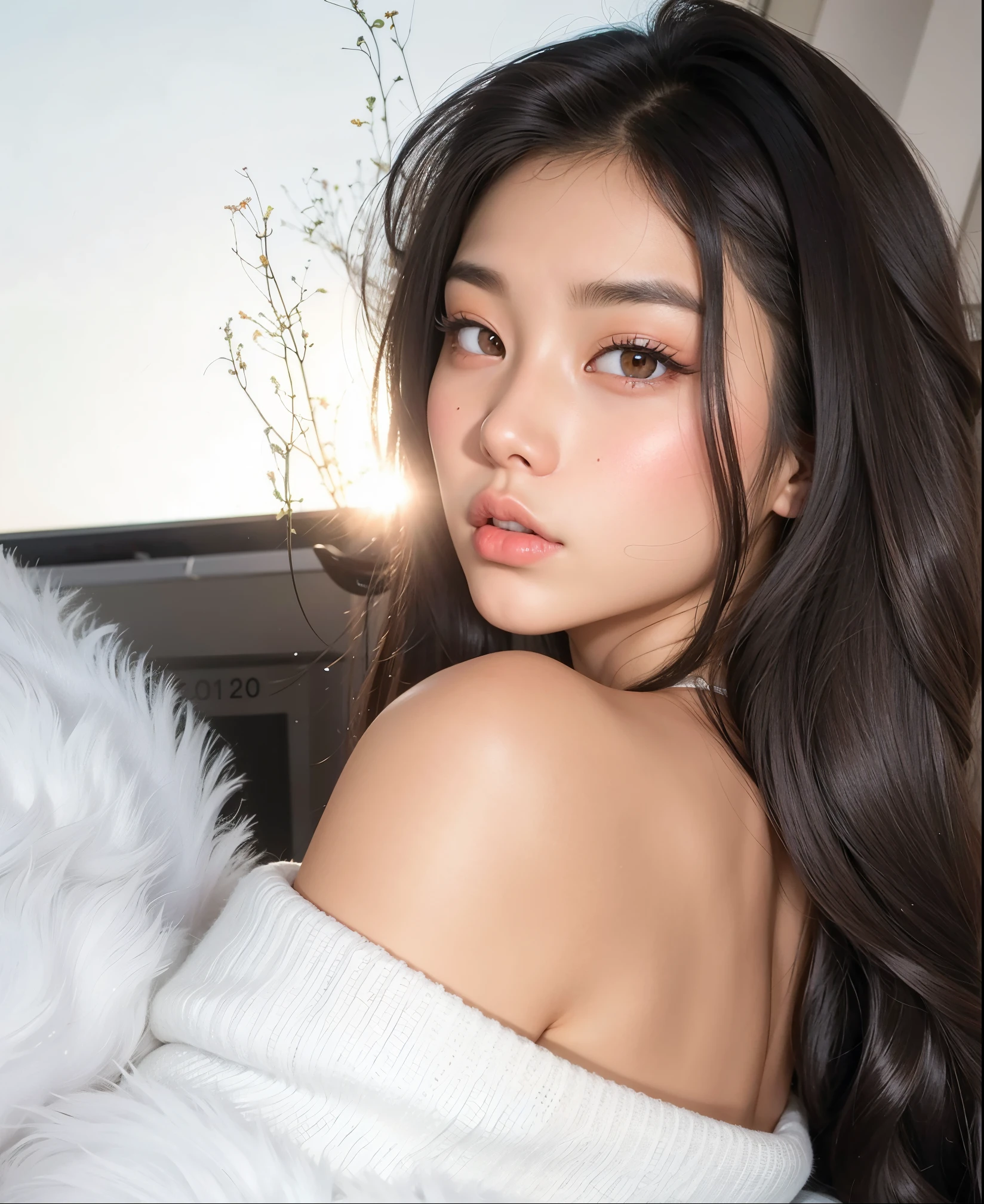 Araffada woman with long dark hair and white sweater posing for a photo., Blackpink Jennie, beautiful asian girl, Hermosa joven coreana, Hermosa mujer surcoreana, beautiful Asian woman, El rostro de absurdamente bello, Beautiful aesthetic face, Hermosa joven coreana, asian beautiful face, an asian woman, Foto de una mujer hermosa, a young asian woman, Asian girl