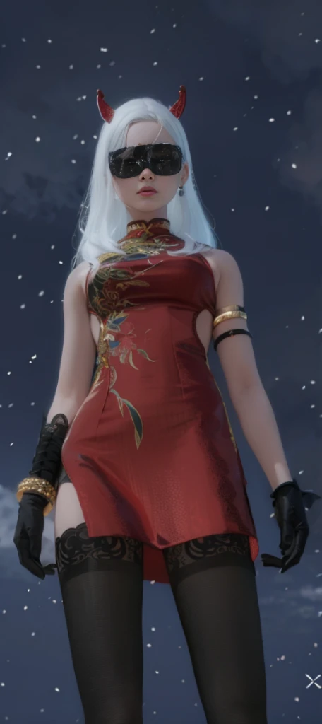 blond woman in red dress posing in front of a flowering tree, cheongsam, wearing a red cheongsam, inspired by Sim Sa-jeong, 🌺 cgsociety, inspired by Huang Ji, inspired by Lan Ying, inspired by Pu Hua, inspired by Ren Xiong, inspired by Xie Sun, trending on cgstation, chinese style, chinese costume