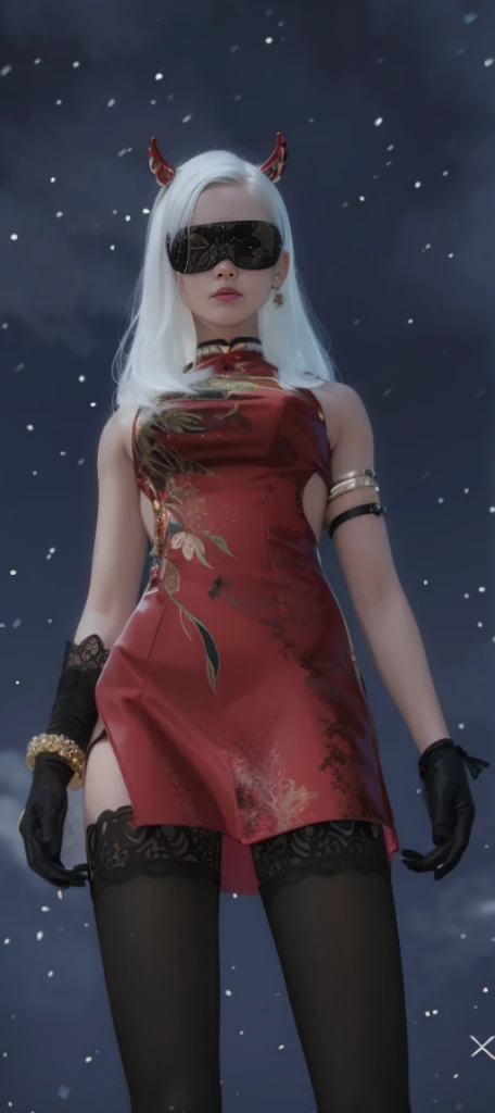 blond woman in red dress posing in front of a flowering tree, cheongsam, wearing a red cheongsam, inspired by Sim Sa-jeong, 🌺 cgsociety, inspired by Huang Ji, inspired by Lan Ying, inspired by Pu Hua, inspired by Ren Xiong, inspired by Xie Sun, trending on cgstation, chinese style, chinese costume