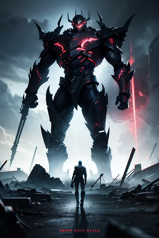 A towering bfg with immense destructive power, evoking a sense of impending doom, as it radiates an otherworldly glow. The weapon's metallic surface is intricately detailed, showcasing a combination of futuristic and ancient design elements. The bfg emits a pulsating energy, with crackling arcs of electricity surging through its core. Its barrels are engraved with intricate patterns, hinting at the immense power contained within. The weapon is held by a well-built hero, whose muscular arms showcase strength and determination. The hero's armor is adorned with battle scars, a testament to their countless victories against formidable enemies. The hero's stoic expression exudes confidence and readiness for the impending battle. The scene is set in a desolate, post-apocalyptic cityscape, with crumbling skyscrapers and ruined buildings serving as a haunting backdrop. The sky is tinged with an eerie red hue, intensifying the atmosphere of impending doom. The lighting features a dramatic contrast between the illuminated weapon and the surrounding darkness, accentuating its menacing presence. The color palette is dominated by dark and desaturated tones, adding to the grim and foreboding ambiance. The scene is rendered with utmost realism, with every minute detail intricately captured, from the hero's battle-worn armor to the worn textures of the decaying cityscape. The final artwork is a masterpiece, showcasing the convergence of futuristic technology, unyielding heroism, and the impending sense of doom.