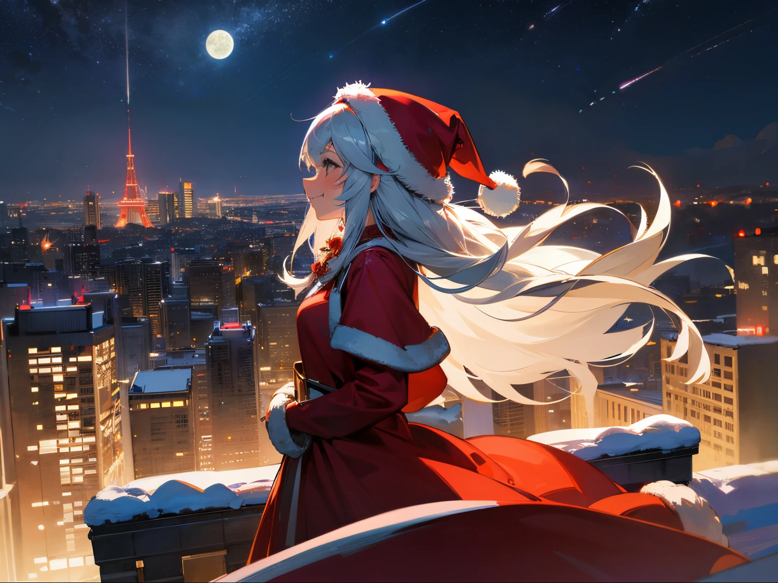 moon and full stars、milkyway