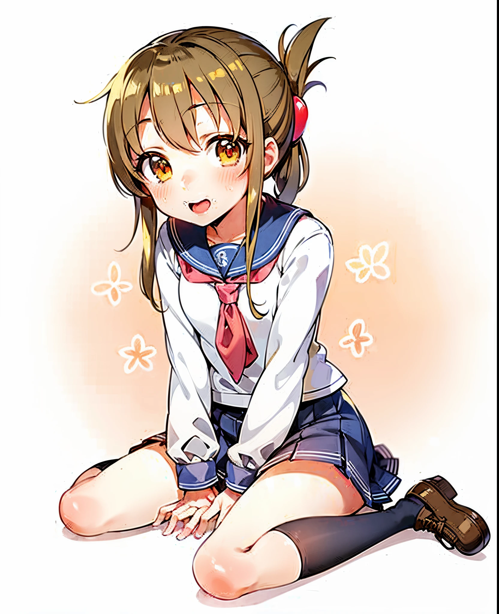 anime girl sitting on the ground with her legs crossed, Cute anime girl, (Anime Girl), an anime girl, Anime Girl, iwakura lain, Cute Anime, pretty anime girl, small **** girl, young anime girl, cute anime style, Anime Best Girl, anime moe art style, Crouching anime girl, charming anime girls, Cute Schoolgirl