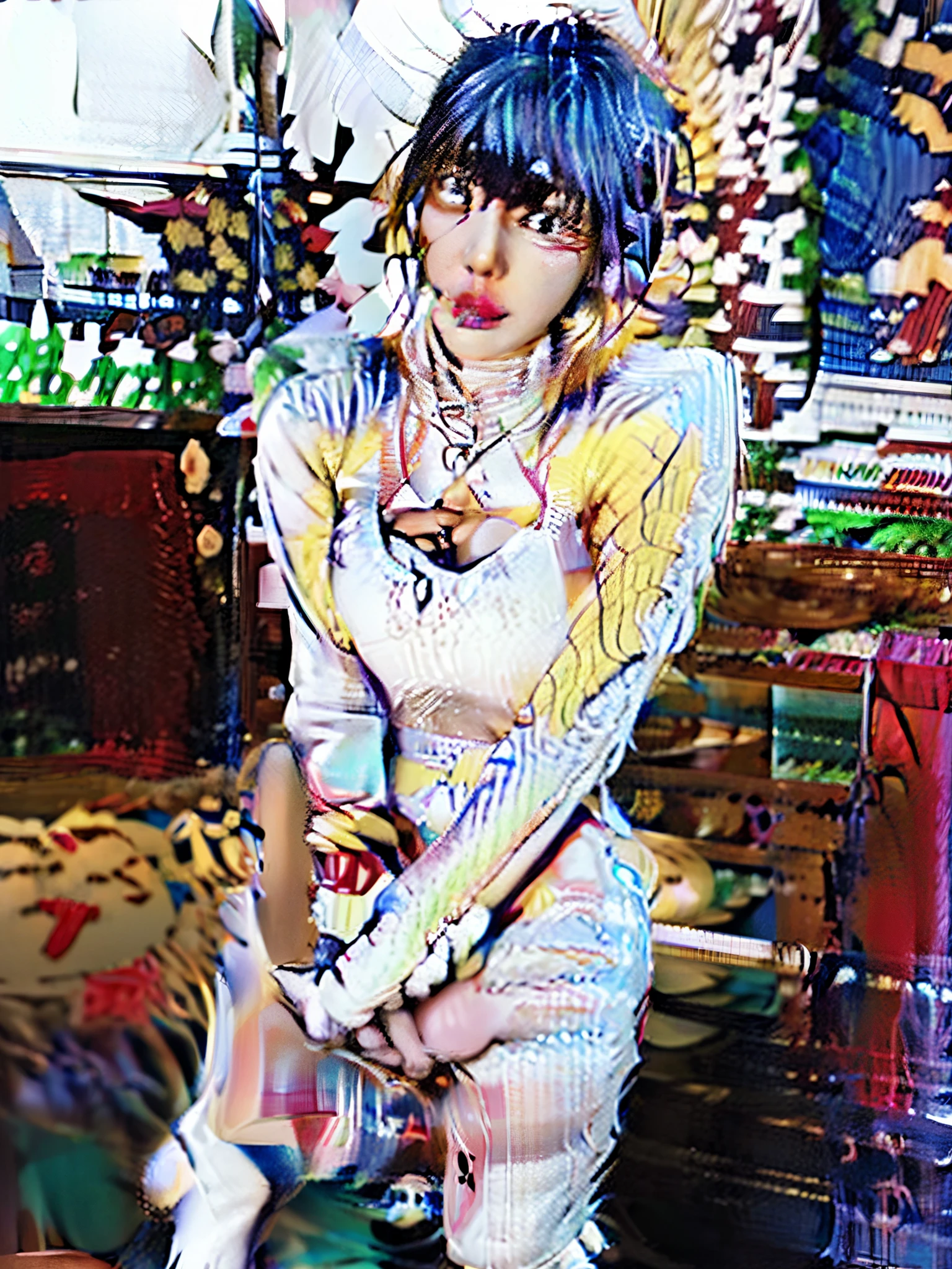 (((Official Art, unity 8k wallpaper, Very detailed, beautifully、aesthetic, masterpiece, highest quality))), (zenTangle, Mandala, Tangle, enTangle), (Fractal Art:1.3) , (((One perfect girl))), (Very detailedな裸), Dynamic Angle, Cowboy Shot, The most beautiful form of chaos, elegant, Brutal Designer, Bright colors, Romanticism, James Jean, Robbie Dowie Anton, Ross Tran, Francis Bacon, Michael Mraz, Petra Cortright, Gerhard Richter,Ashley Wood, Ecstasy,Half naked,mysterious,glossy,wonderful,Fractal Art,