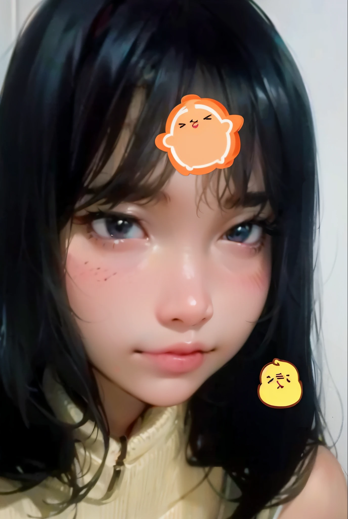 Generate to Cartoon, 1Girl, 18Y.o, Longhair, Black Hair, Chubby, cute Girl, Generate to Cartoon, Ultra detail
