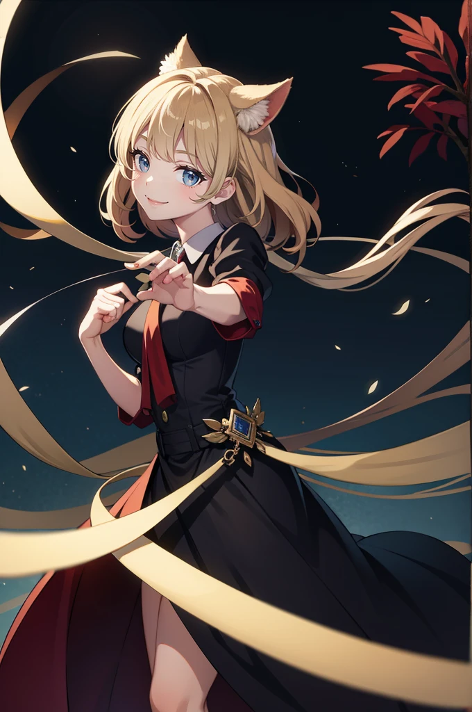 Refined face,smiling expression
