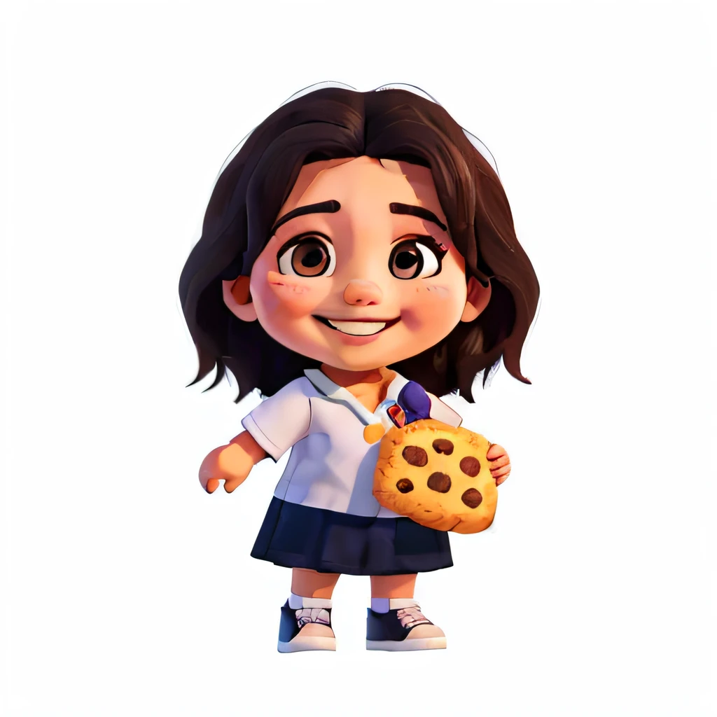 (a girl:1.1,white girl:1.1,chubby:1.1,smiling:1.1,happy:1.1), (holding a cookie,happy)
best quality,ultra-detailed,highres,vivid colors,realistic,studio lighting [portrait],white background