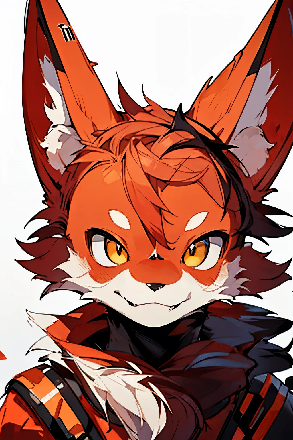 solo male, red fox, furry, smiling, happy, dynamic lighting, illustration, portrait, beautiful, particles (high quality,4k,8k,highres,masterpiece:1.2), ultra-detailed, impressionistic:colorful,