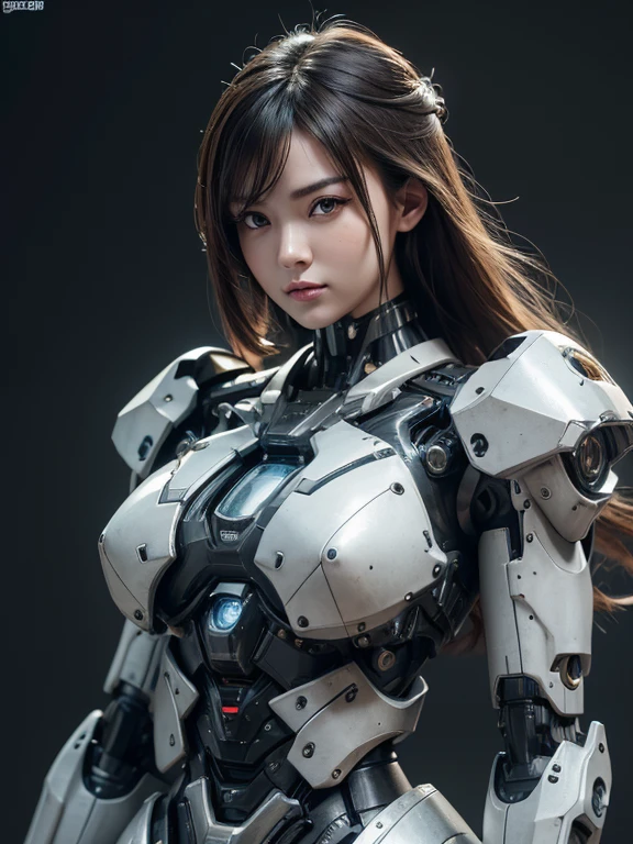 Textured skin, Super Detail, high details, High quality, Best Quality, hight resolution, 1080p, hard disk, Beautiful,beautiful cyborg woman,Mecha Cyborg Girl,Battle Mode,Girl with a Mecha Body,She wears a futuristic war machine weapon mech,Cyborg Warrior,fully body photo
