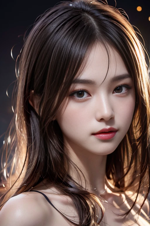 Zerg Queen Beautiful Girl: Lanlinger 18 years old, hair messy, Oil Painting, Beautiful perfect face, soft skin perfect face, Add Light Purple and Purple, Add Light Red, Intricate details, Splash Screen, 8K resolution, masutepiece, Cute face, Mystical magic array background