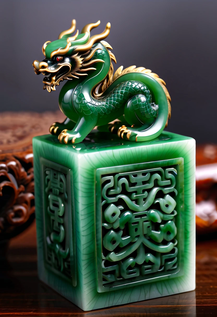 dragon scale,faucet,Chinese totem dragon,scale,china idol,Ancient divine beasts,Jade carved square seal,Square seal,A symbol of imperial power,Dragon Seal