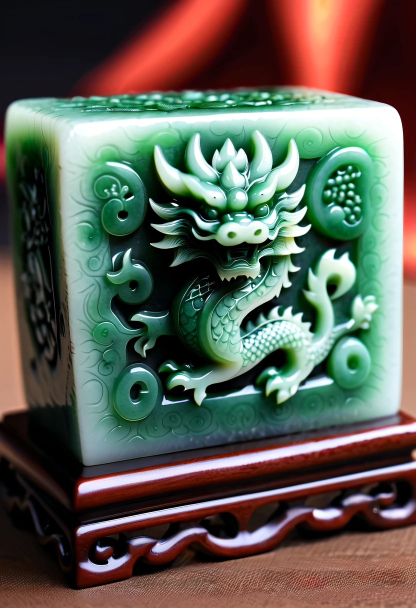 dragon scale,faucet,Chinese totem dragon,scale,china idol,Ancient divine beasts,Jade carved square seal,Square seal,A symbol of imperial power,Dragon Seal