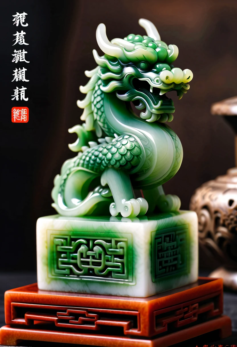 dragon scale,faucet,Chinese totem dragon,scale,china idol,Ancient divine beasts,Jade carved square seal,Square seal,A symbol of imperial power,Dragon Seal
