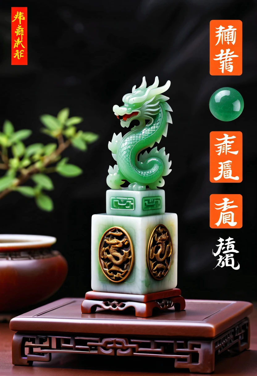 dragon scale,faucet,Chinese totem dragon,scale,china idol,Ancient divine beasts,Jade carved square seal,Square seal,A symbol of imperial power,Dragon Seal