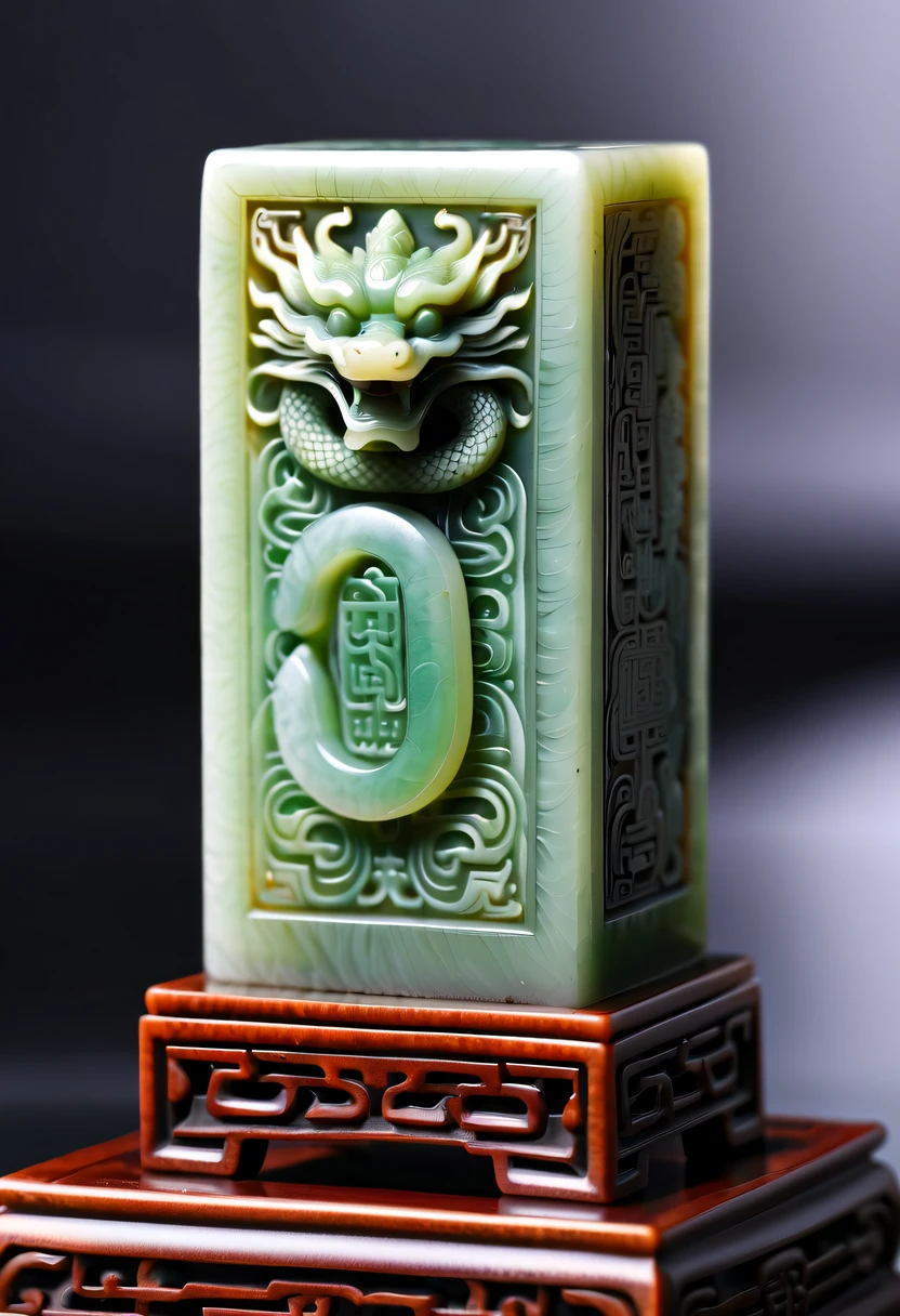 dragon scale,faucet,Chinese totem dragon,scale,china idol,Ancient divine beasts,Jade carved square seal,Square seal,A symbol of imperial power,Dragon Seal