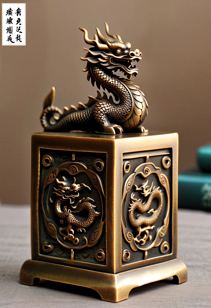 dragon scale,faucet,Chinese totem dragon,scale,china idol,Ancient divine beasts,copper square seal