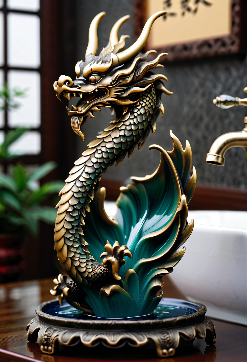 dragon scale,faucet,Chinese totem dragon,scale,china idol,Ancient divine beasts