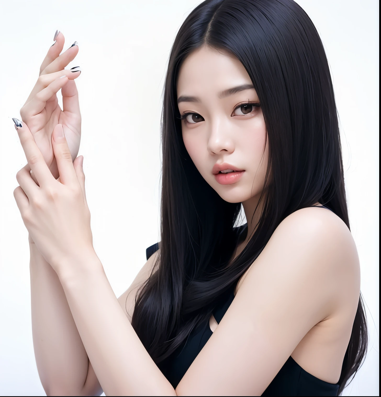 um close de uma mulher com longos cabelos pretos segurando um cigarro, jennie blackpink, Mulher sul-coreana bonita, jossi do blackpink, linda mulher coreana jovem, atriz da Coreia, Jaeyeon Nam, mulher coreana jovem bonita, Gongbi, Heonhwa Choe, Parque Ji-min, Parque Roseanne do Blackpink, Lee Ji - Eun, Lee Ji-eun