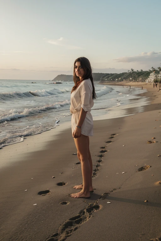 standing on beach